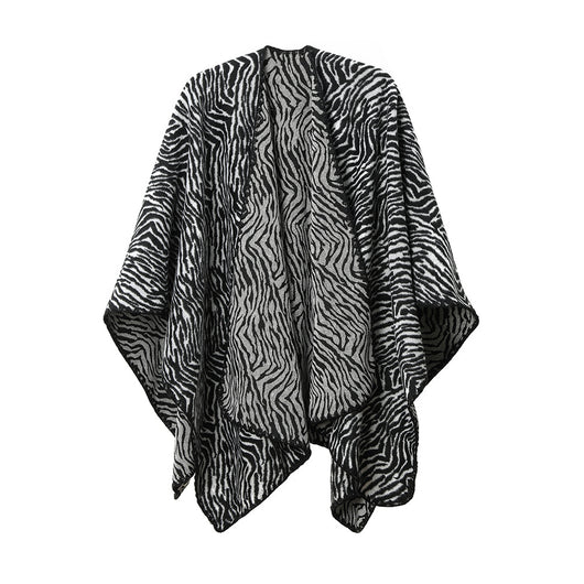 Chal Zebra Cálido de Largo Medio para Invierno - Image 4