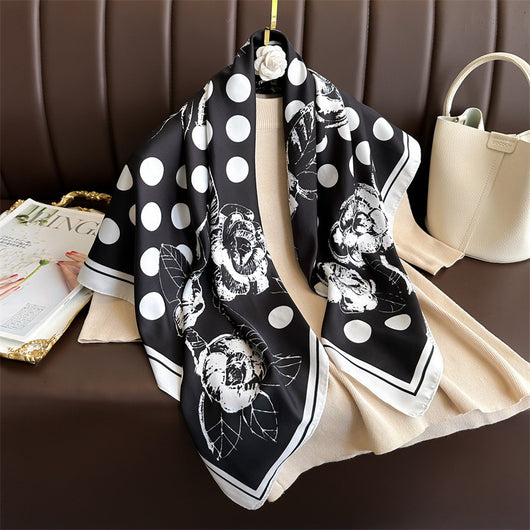 Chal Hijab Protector Solar con Bloques de Color Floral - Image 51