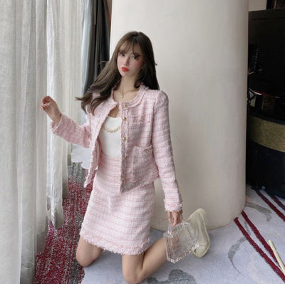 Chaqueta Larga con Falda Corta Cintura Alta para Mujer - Image 11