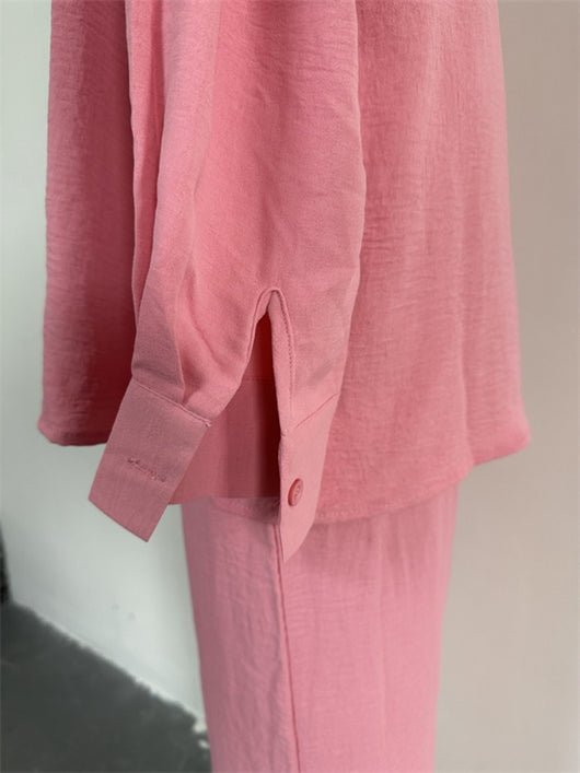 Conjunto Elegante: Blusa Suelta Manga Larga y Pantalón Cintura Alta - Image 19