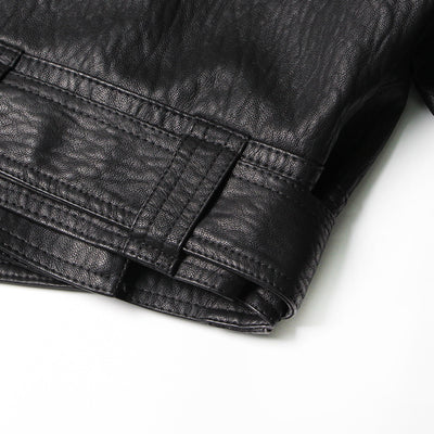 Chaqueta de Cuero PU Estilo Motociclista para Mujer - Image 3
