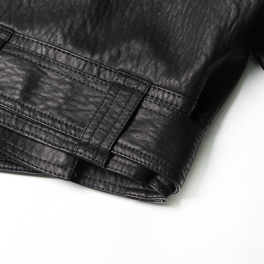 Chaqueta de Cuero PU Estilo Motociclista para Mujer - Image 3