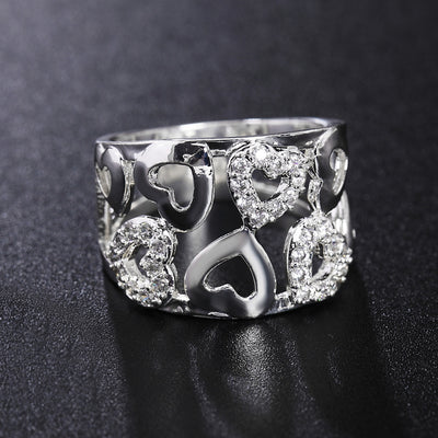 Anillo Corazón Calado con Diamantes - Image 6