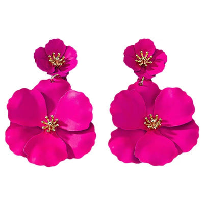 Aretes Largos Mori Girl con Flores Retro Estilo Europeo y Americano - Image 13