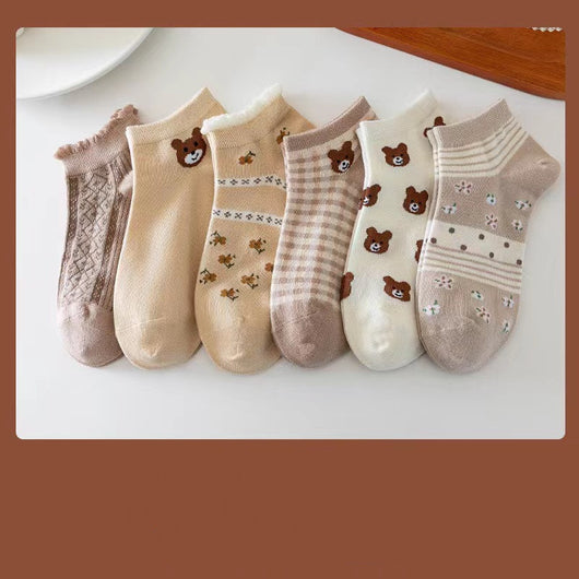 Calcetines Cortos para Mujer con Diseño de Ositos - Alta Calidad y Estilo Adorable - Image 8