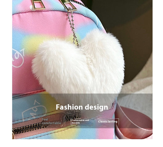Mochila Casual de Gran Capacidad en Colores Pastel con Textura Nylon - Image 14
