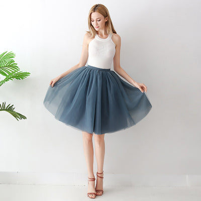 Falda Plisada de Tul con Vuelo - Falda A-Línea Elegante para Mujer - Image 35