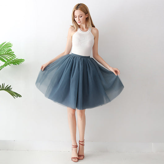 Falda Plisada de Tul con Vuelo - Falda A-Línea Elegante para Mujer - Image 35