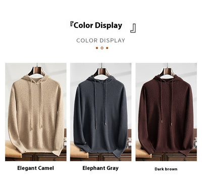 Suéter de Cashmira con Capucha para Hombre Otoño Invierno - Image 9