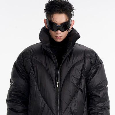 Abrigo de Invierno Grueso con Cuello de Pie Negro - Image 13