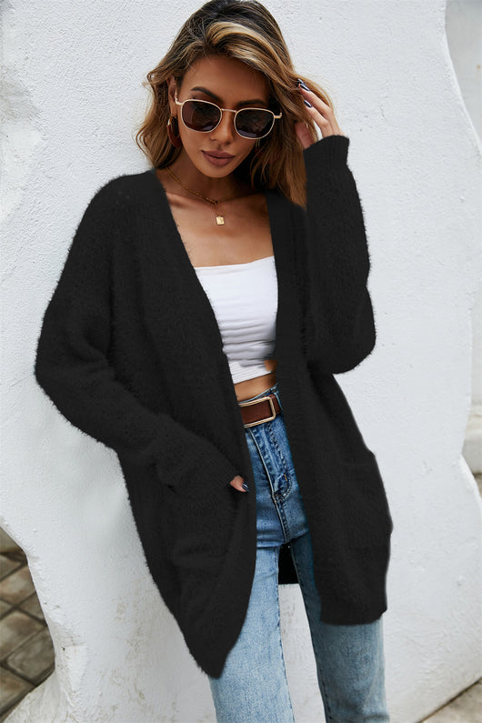 Cardigan Tejido Talla Grande Abrigo Midi Elegante - Image 10