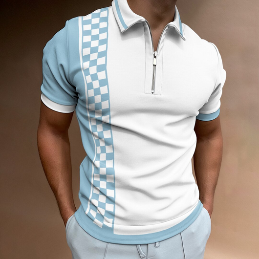 Polo Hombre Textura Cuadros con Costuras Reforzadas - Image 9