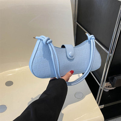 Bolso de Hombro Minimalista con Patrón de Piedra - Image 2