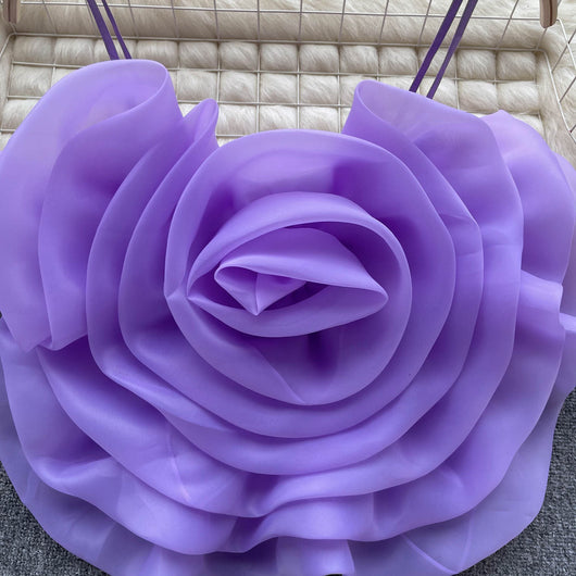 Blusa Vacacional para Mujer con Flores Tridimensionales en Organza - Image 26