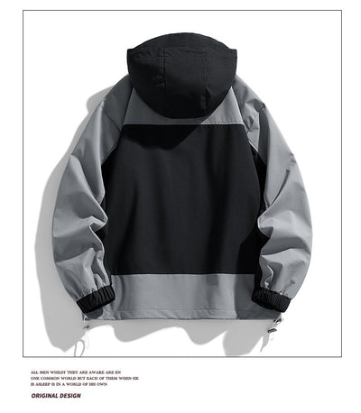 Chaqueta Hoodie Patchwork Retro Suelta y Casual - Image 22