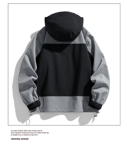 Chaqueta Hoodie Patchwork Retro Suelta y Casual - Image 22