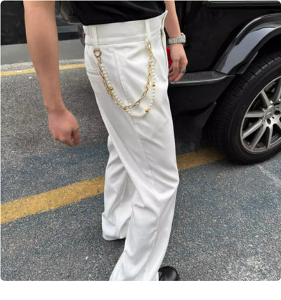 Pantalón con Cadena de Perlas y Cierre Avanzado - Image 9