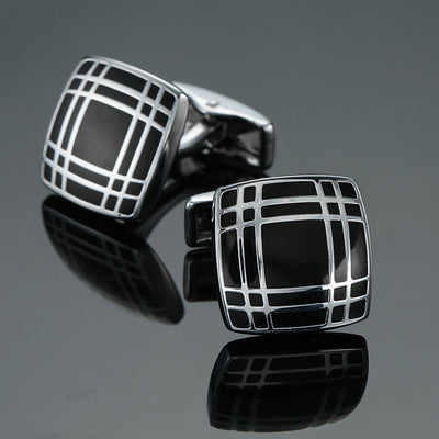 Gemelos Vintage con Patrón Esmaltado - Colección Cube Artesanal - Image 13