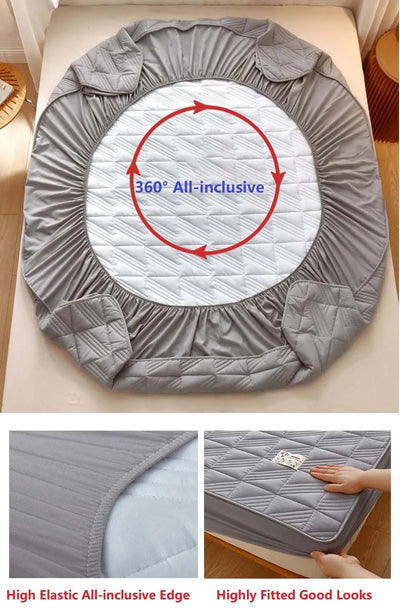 Protector de Colchón Acolchado 100% Algodón Puro Antiácaros - Image 18