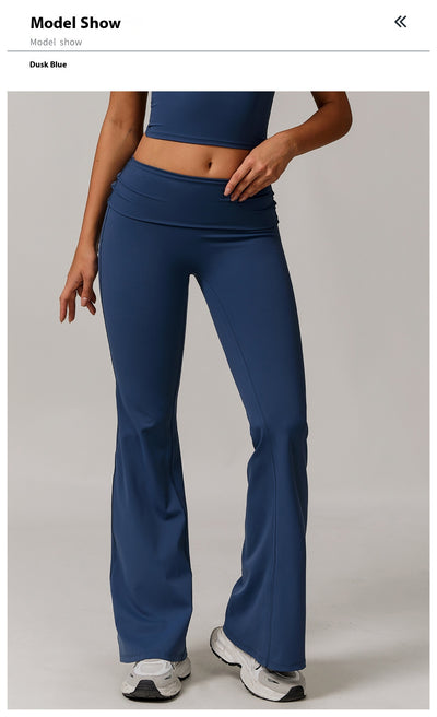 Pantalones Yoga Cintura Alta Plegables para Mujer - Image 18