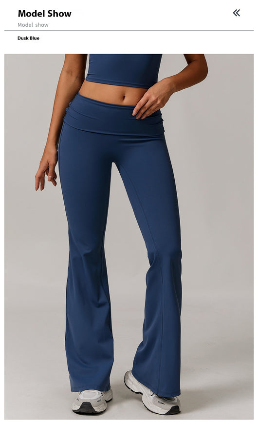 Pantalones Yoga Cintura Alta Plegables para Mujer - Image 18