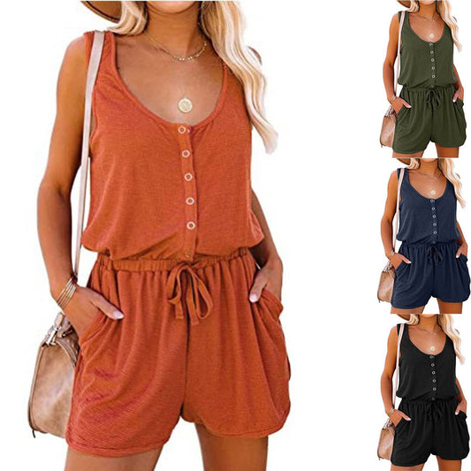 Jumpsuit Suelto para Mujer con Cintura Ajustable - Diseño Moderno y Versátil