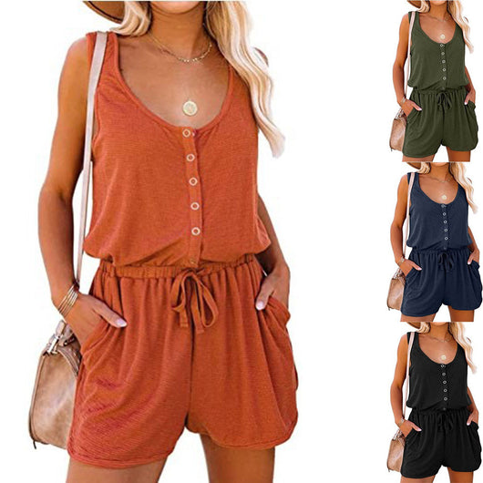 Jumpsuit Suelto para Mujer con Cintura Ajustable - Diseño Moderno y Versátil
