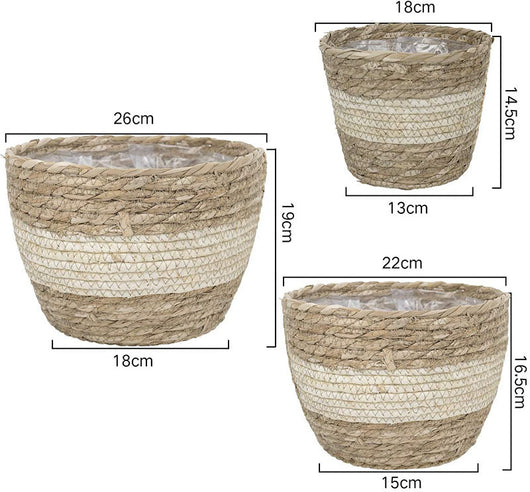 Macetero Tejido de Fibra Natural con Soporte para Plantas - Image 7