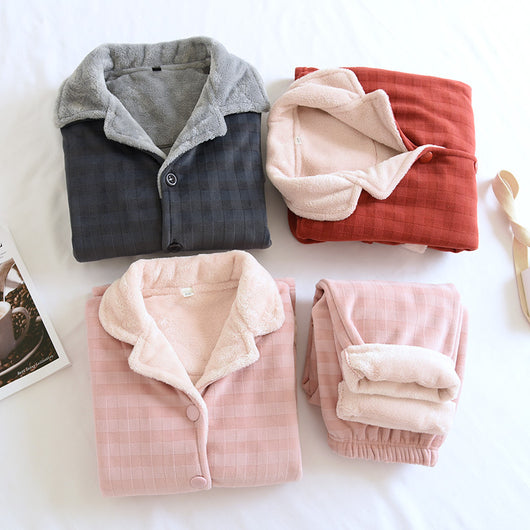 Pijama de Franela Gruesa Unisex - Abrigo Cálido para Casa