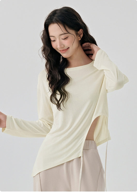 Blusa Deportiva Modal con Recortes Laterales y Cordón Ajustable - Image 20