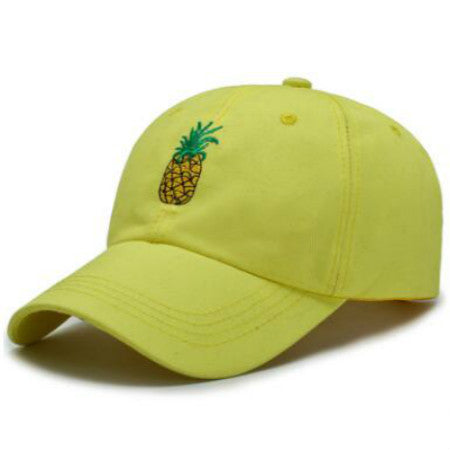 Gorra de Béisbol de Algodón con Bordado de Piña Ajustable