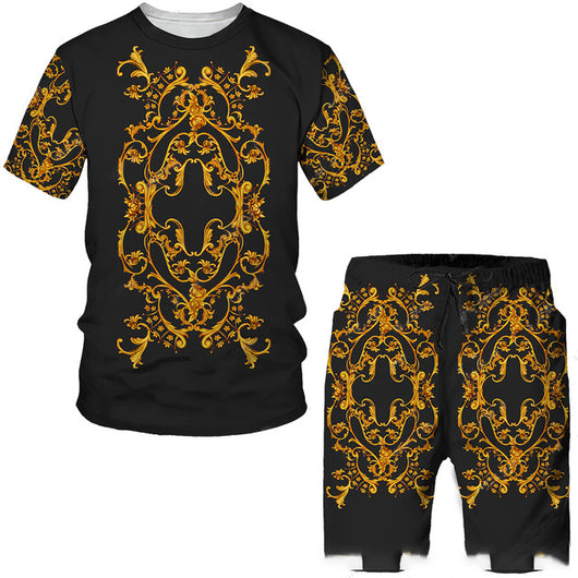 Traje Casual de Verano Hombre - Diseño Monocromático con Impresión 3D - Image 3