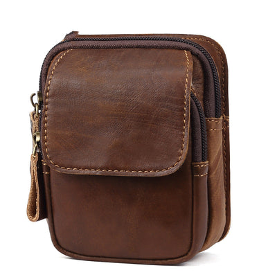 Bolsos de Cintura Retro en Cuero para Hombre - Image 7