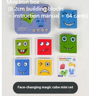 Cubo Mágico de Madera con Patrones de Expresiones - Bloques Educativos Montessori - Image 17
