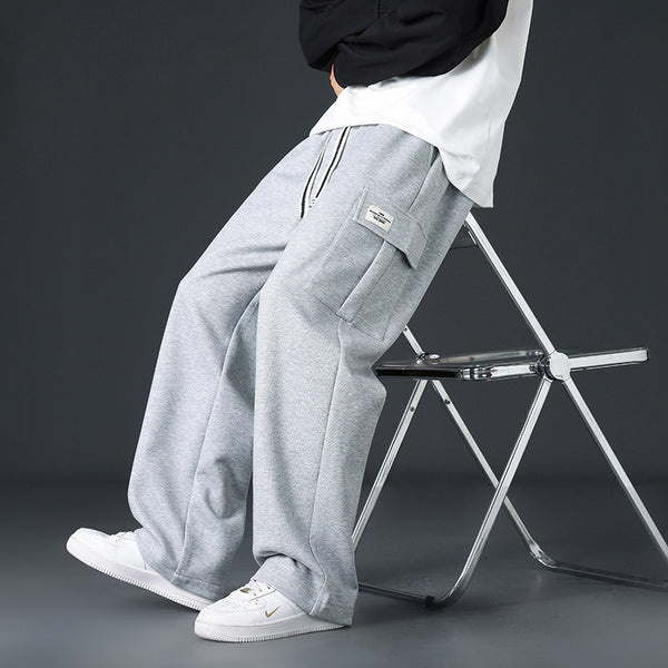 Pantalones Casuales Hombre Corte Amplio y Drapeado