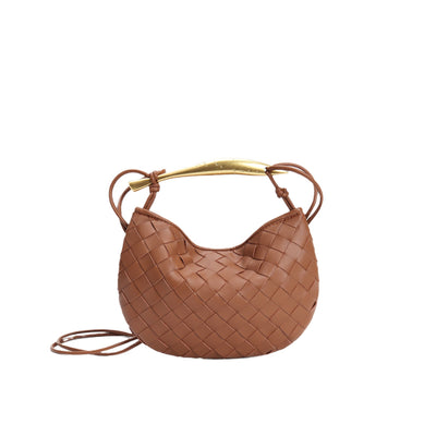 Bolso de Cuero Tejido para Viajes - Bandolera Portátil Estilo Casual - Image 6