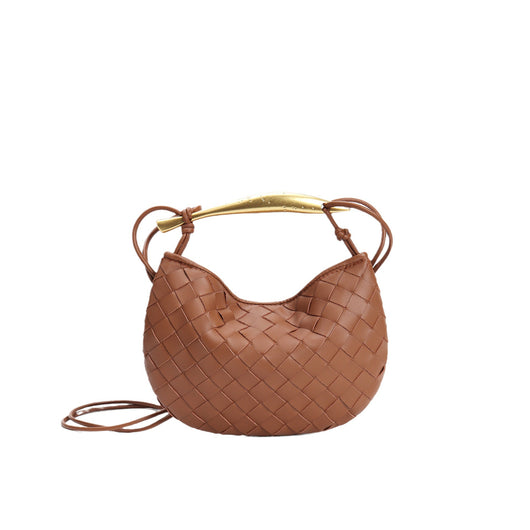 Bolso de Cuero Tejido para Viajes - Bandolera Portátil Estilo Casual - Image 6