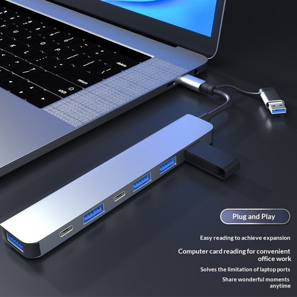 Estación de Acoplamiento Dual de 8 Funciones para Laptop