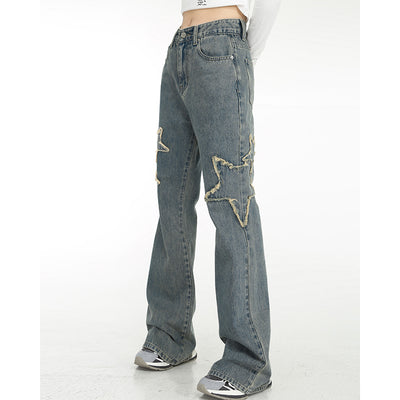 Jeans Talle Alto Primavera con Cintura Drapeada y Corte Recto Acampanado - Image 6