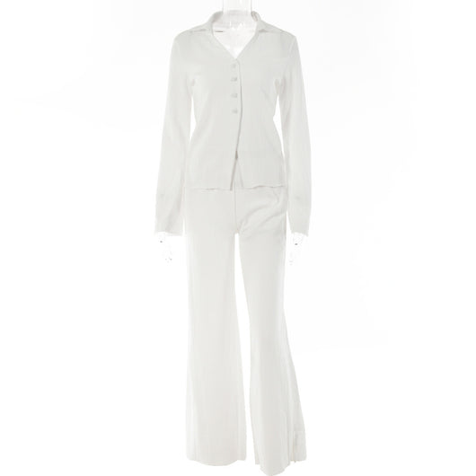 Traje de Pantalón Largo Color Sólido - Image 10