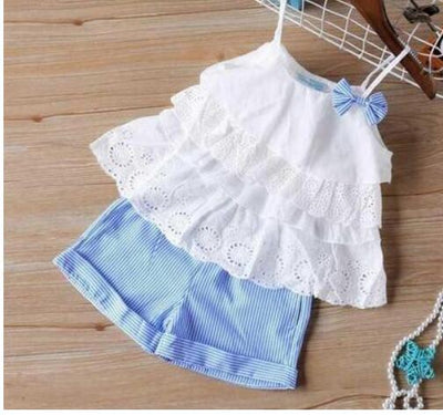 Conjunto Infantil de Verano con Blusa de Moño y Shorts - Image 34