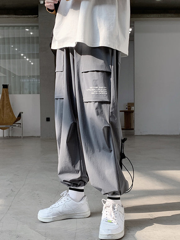 Pantalones Overol Hombre Plus Talla Grande Pierna Ancha Hip Hop Casual Verano
