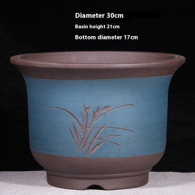 Maceta de Cerámica Púrpura Extragrande para Plantas de Interior - Image 8
