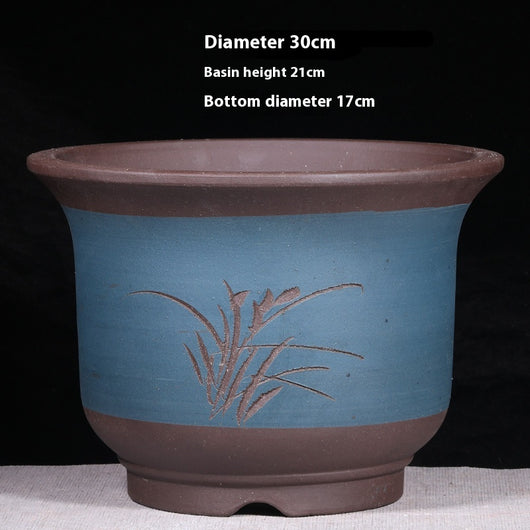 Maceta de Cerámica Púrpura Extragrande para Plantas de Interior - Image 8