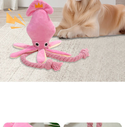 Juguete para Perro Pulpo Adorable con Sonido y Cuerda - Juguete Interactivo para Mascotas - Image 10