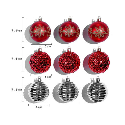 Bolas de Navidad Decorativas - Adornos para Árbol en Rojo, Oro, Plata y Azul - Image 23