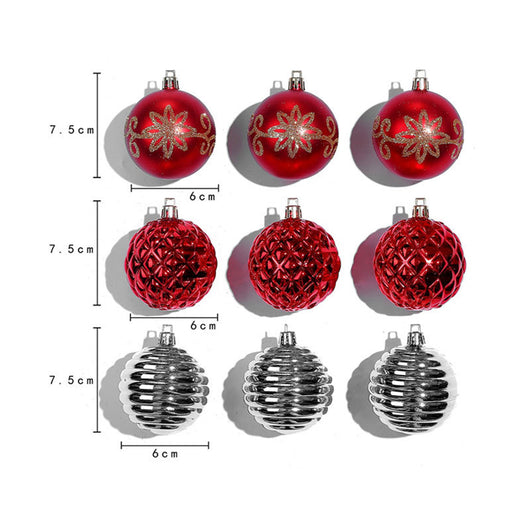 Bolas de Navidad Decorativas - Adornos para Árbol en Rojo, Oro, Plata y Azul - Image 23