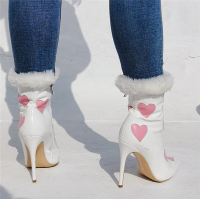 Zapato de Charol Halloween Corazón Melocotón Punta Afilada - Image 2