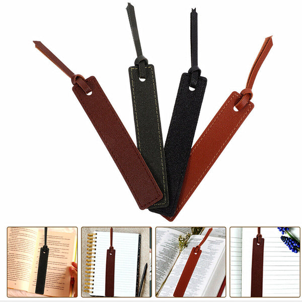 Marcapáginas de Cuero Retro con Separadores de Lectura