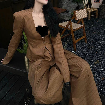 Traje de Moda Retro Americano: Blazer y Pantalón Ancho - Image 2